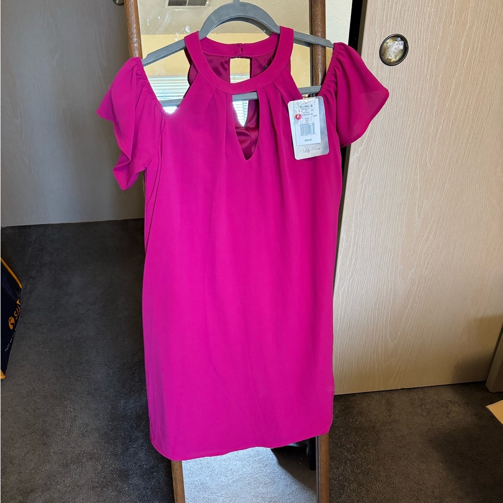 Kohls hot pink dress, size XS